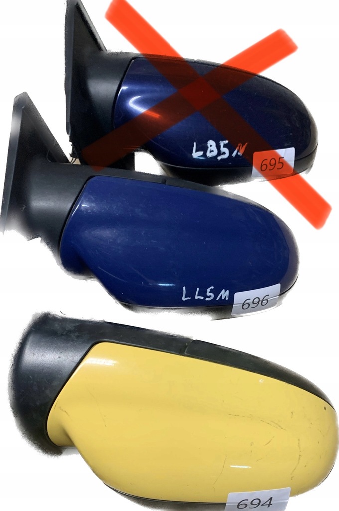 фото №6, Vw fox зеркало правое электрический 3 + 2pin 5z0857502l niebieskie жёлтые