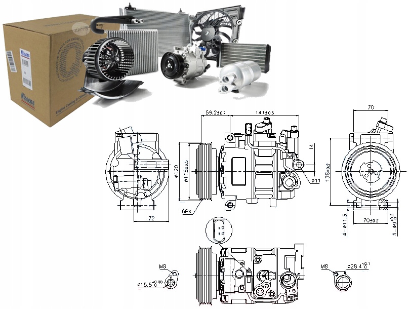 фото №1, Nissens 89415 компрессор, кондиционер