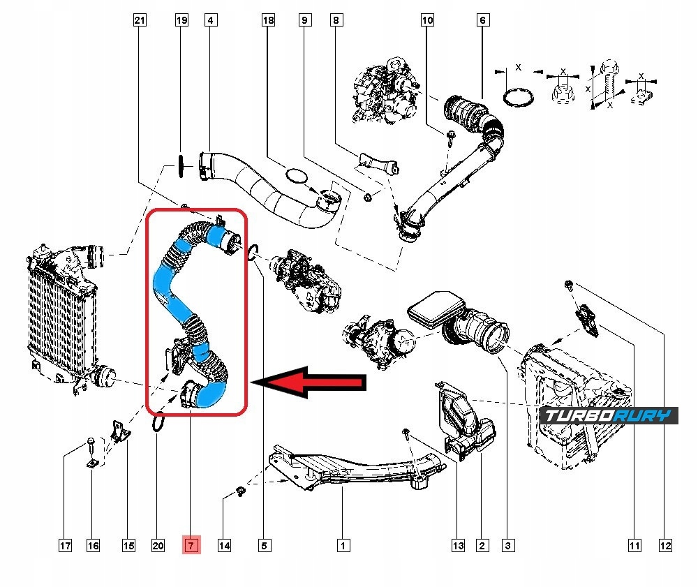 фото №7, Шланг труба wąż turbo інтеркулер renault kadjar 1.6 dci 144604eb0b