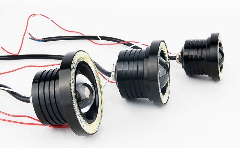 фото №15, 3,5 cala drl світло do рух dziennej angle eye led кільця протитуманні