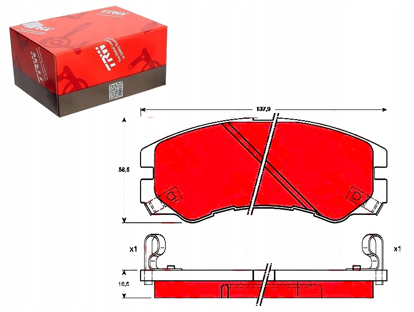 фото №1, Trw тормозные колодки тормозные opel перед frontera