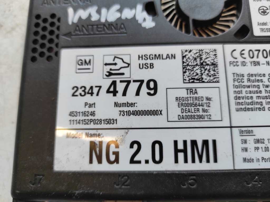 фото №3, Opel insignia a lift 13- модуль блок управления радио навигации 23474779