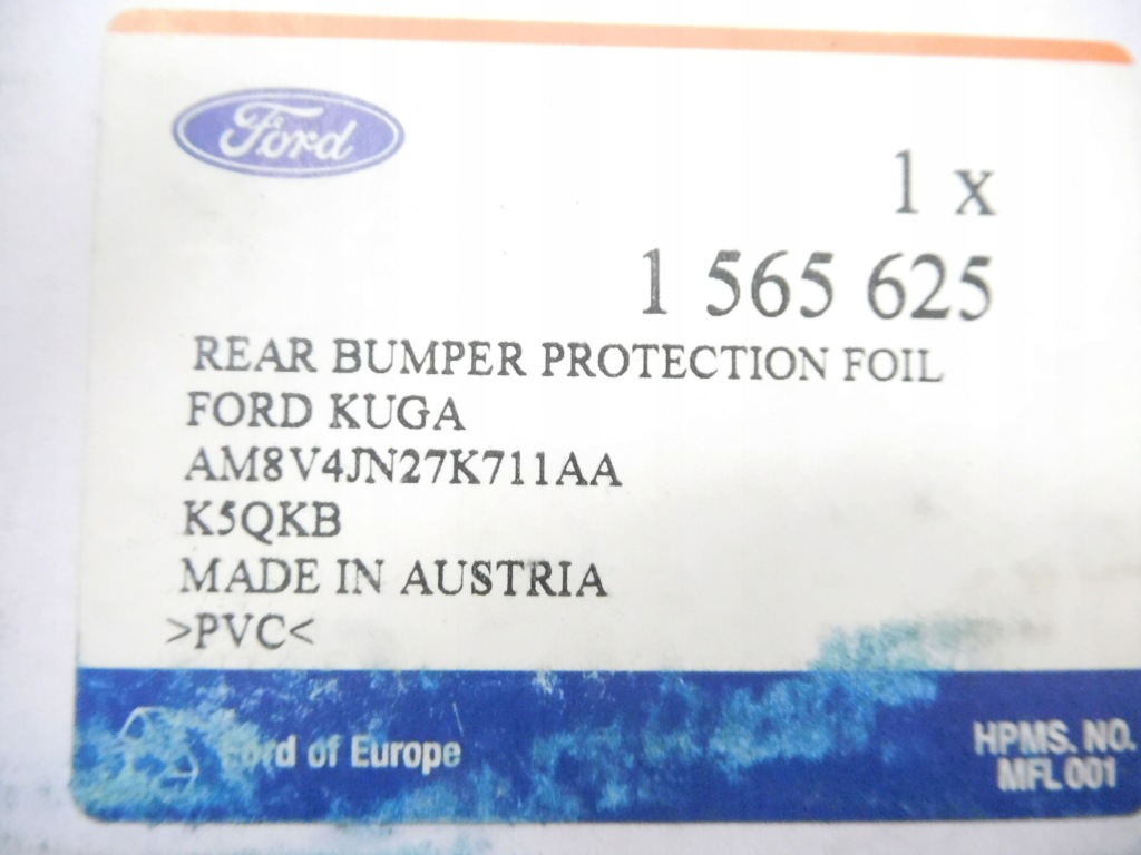 Купить Пленка защитная бампера задняя ford kuga 2008- оригинальный номер 1565625