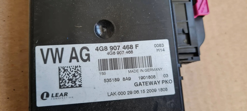 фото №6, A6 c7 4g lift модуль блок управления шлюз 4g8907468f a7 4g