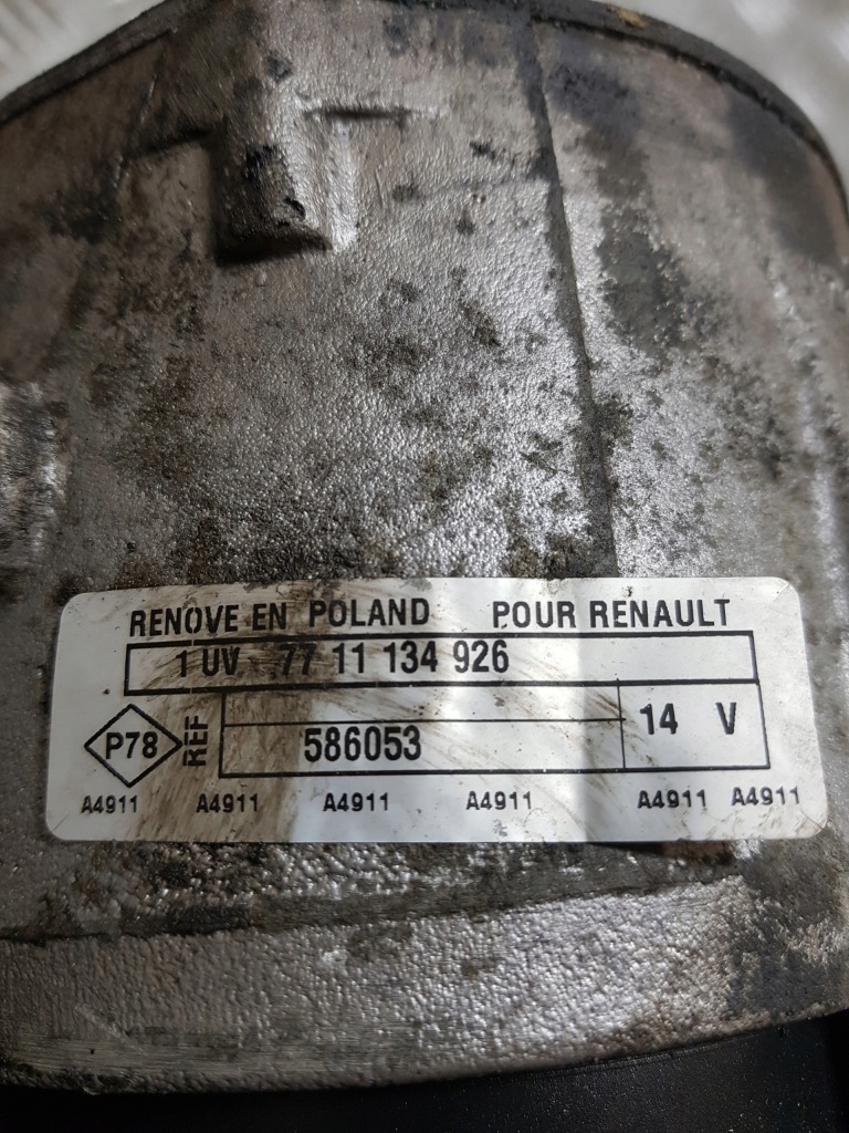 Генератор водяной renault espace 4 1.9 dci c543596a 1uv7711134926 Недорого