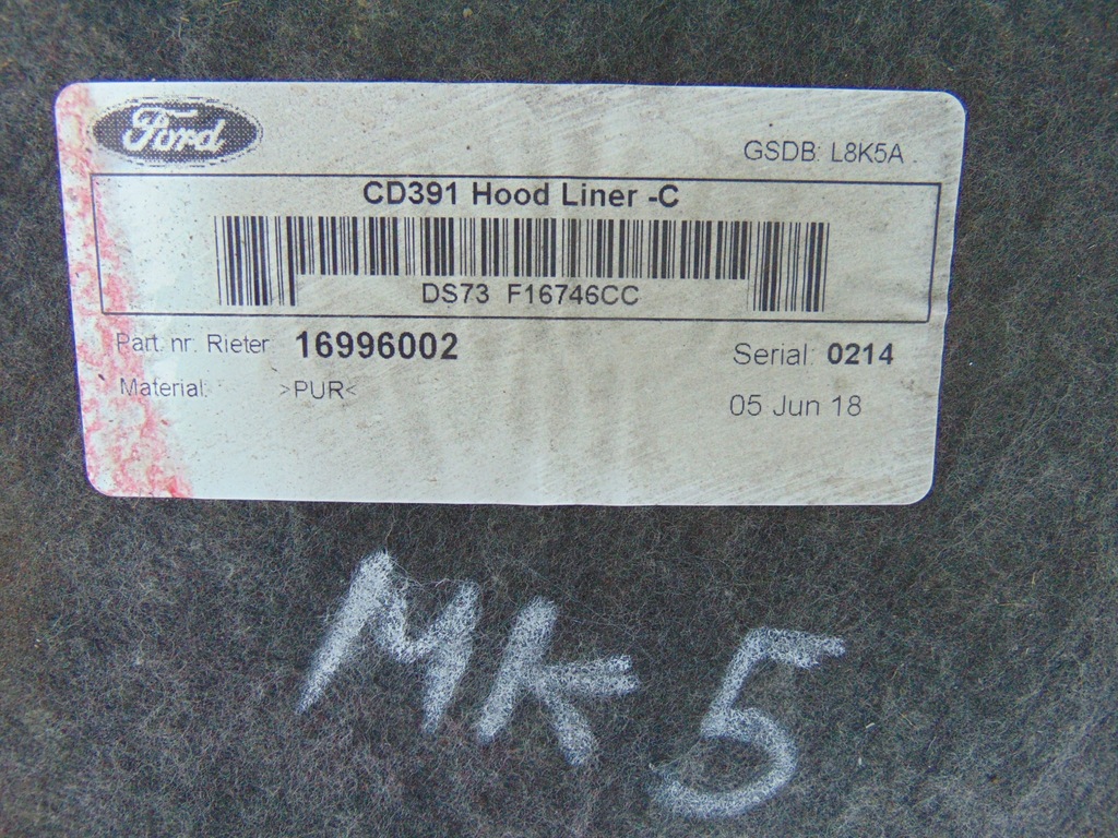 фото №15, Подкрылок шумоизоляция капот ford mondeo mk5