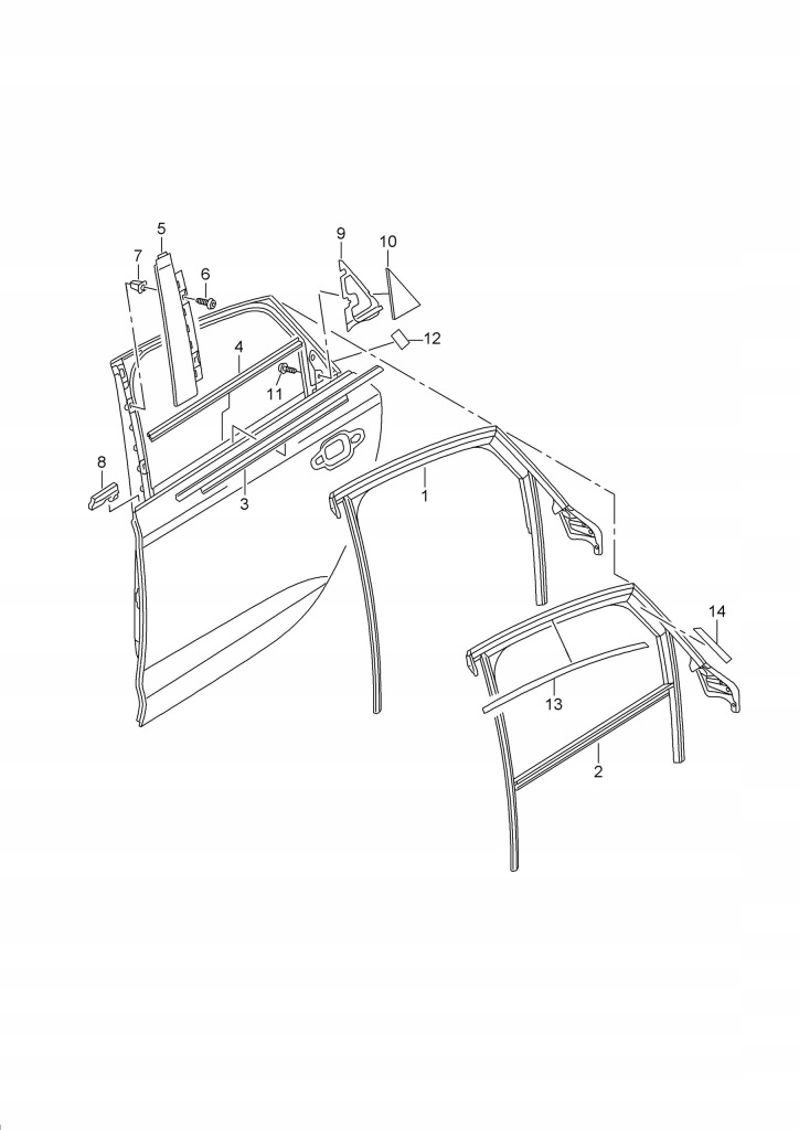 Прокладка скло двері правий 4g9839432 audi a6 c7 в Україні