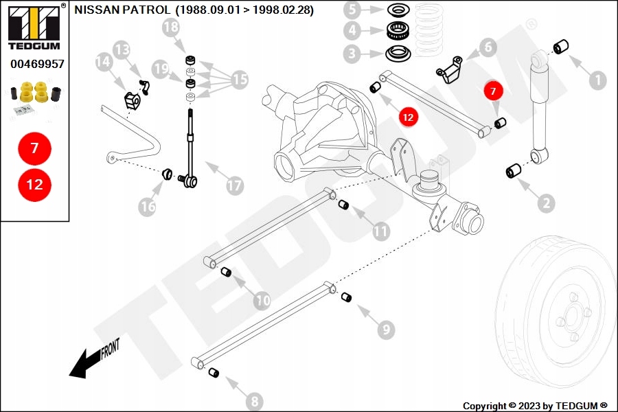 фото №14, Набор tulei заднего тяга панара nissan patrol 1987-01-01 - 2010-12-31