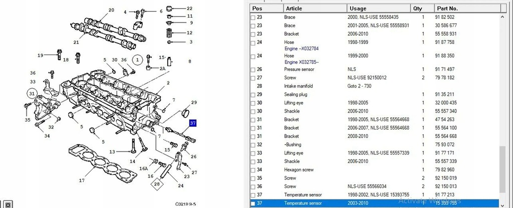 фото №5, Saab 9-5 1998 датчики температури оливи