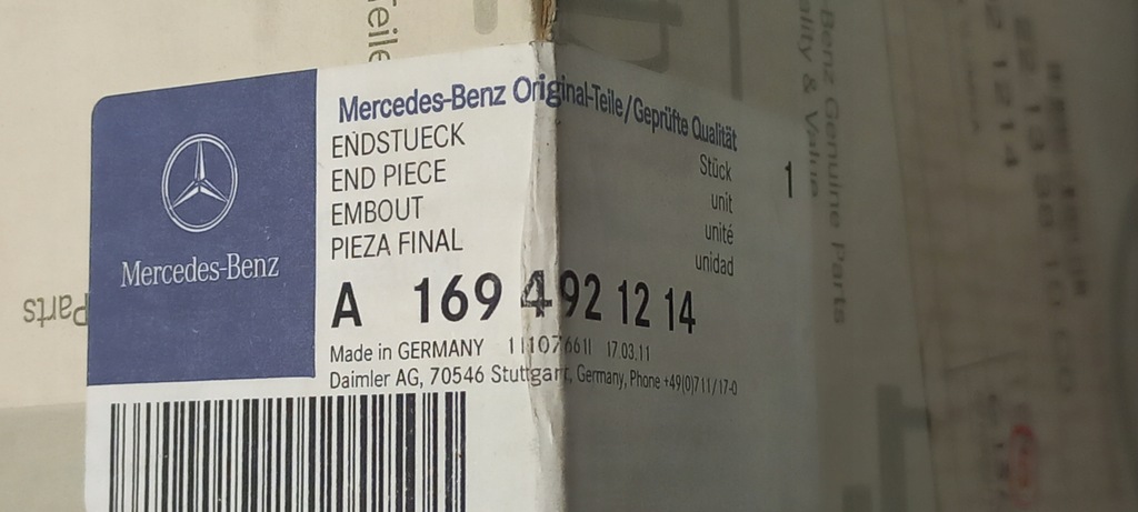 фото №7, A1694921214 nowa оригинальная наконечник выхлоп mercedes a169 b245