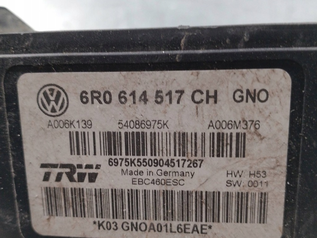 фото №7, Насос abs skoda rapid 6r0614517ch a006k139 54086975k a006m376 1.0 tsi
