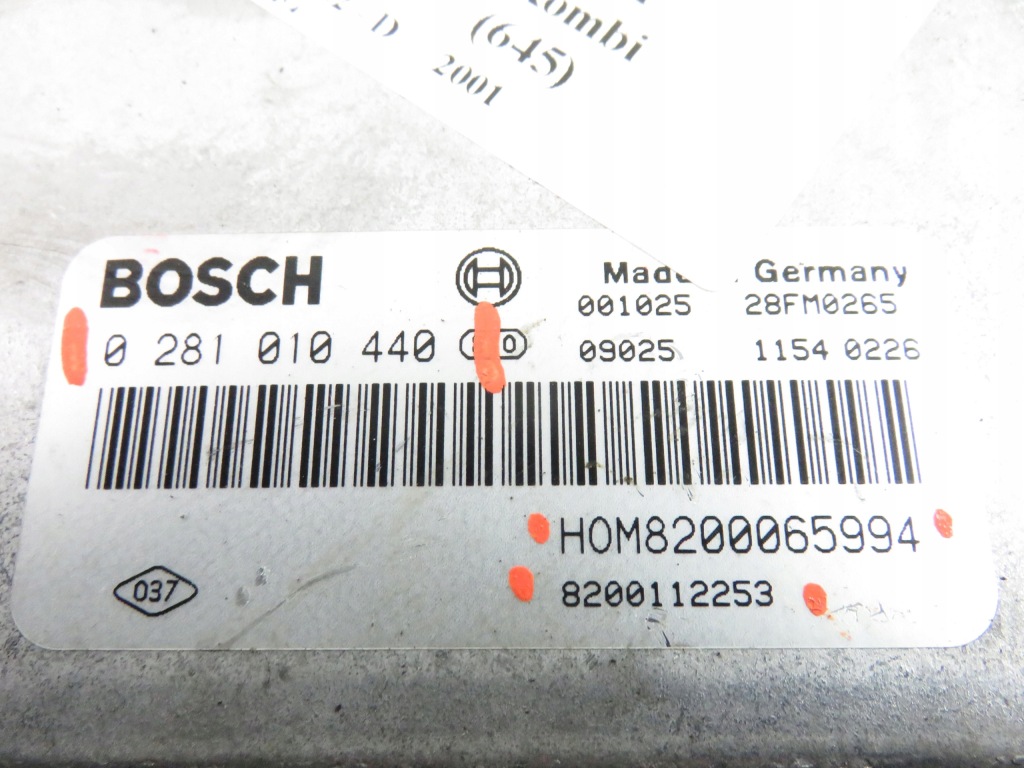 фото №6, Блок управления volvo v40 1.9 di 0281010440