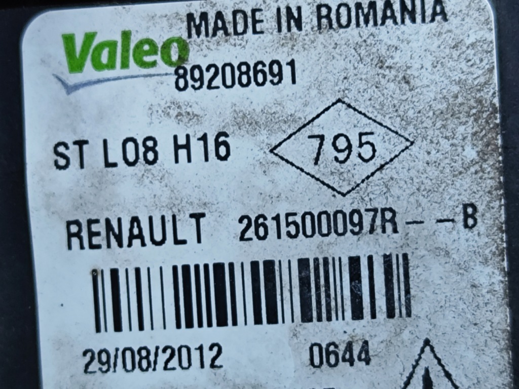 Renault scenic 3 рестайлінг  fl 13-16 ліхтар led drl лівий перед бампера Оригінал