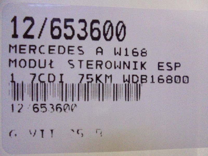 фото №6, W168 модуль блок керування esp+hba 1685450832 1,7cdti