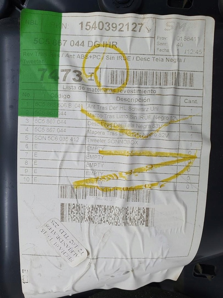 фото №8, Оббивка обшивка двері правий задня vw new beetle ii