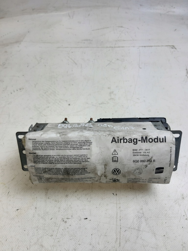 фото №1, Подушка воздушная подушка безопасности пассажира vw polo iv 9n