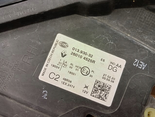 фото №4, Лампа права правий full led renault captur ii 19-