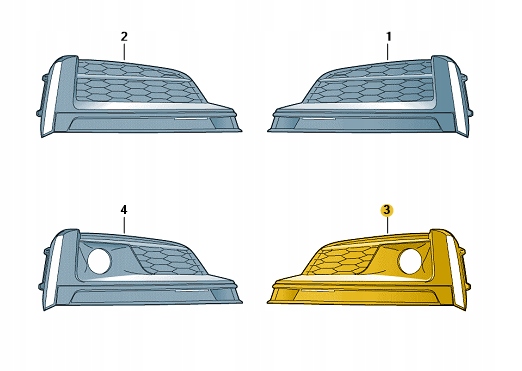 Купити Решітка заглушка бампер перед ліва audi a5 b9 aso