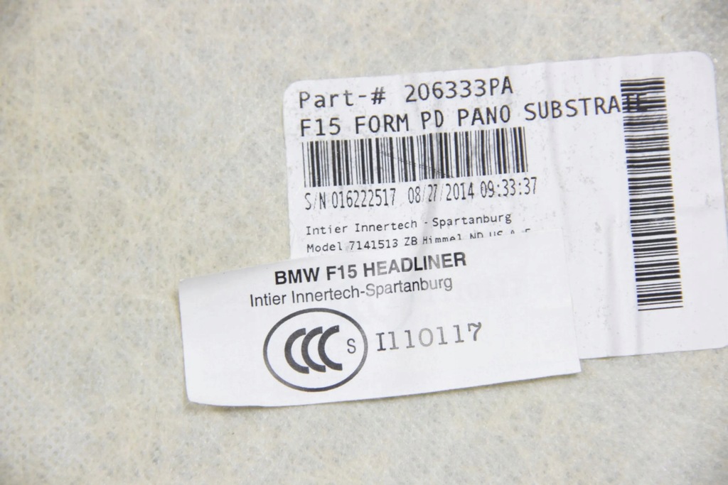 фото №8, Bmw x5 f15 2014 стеля