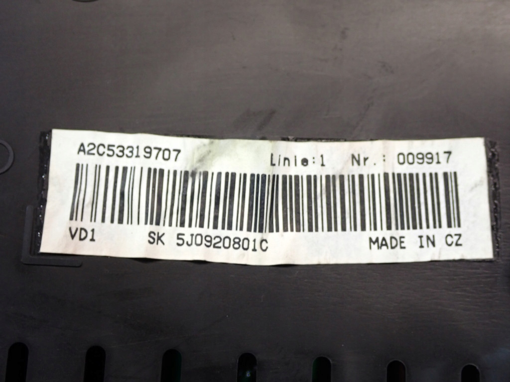 фото №5, Skoda roomster 06-10 1.4 tdi 70km счетчик приборы 5j0920801c 484070km