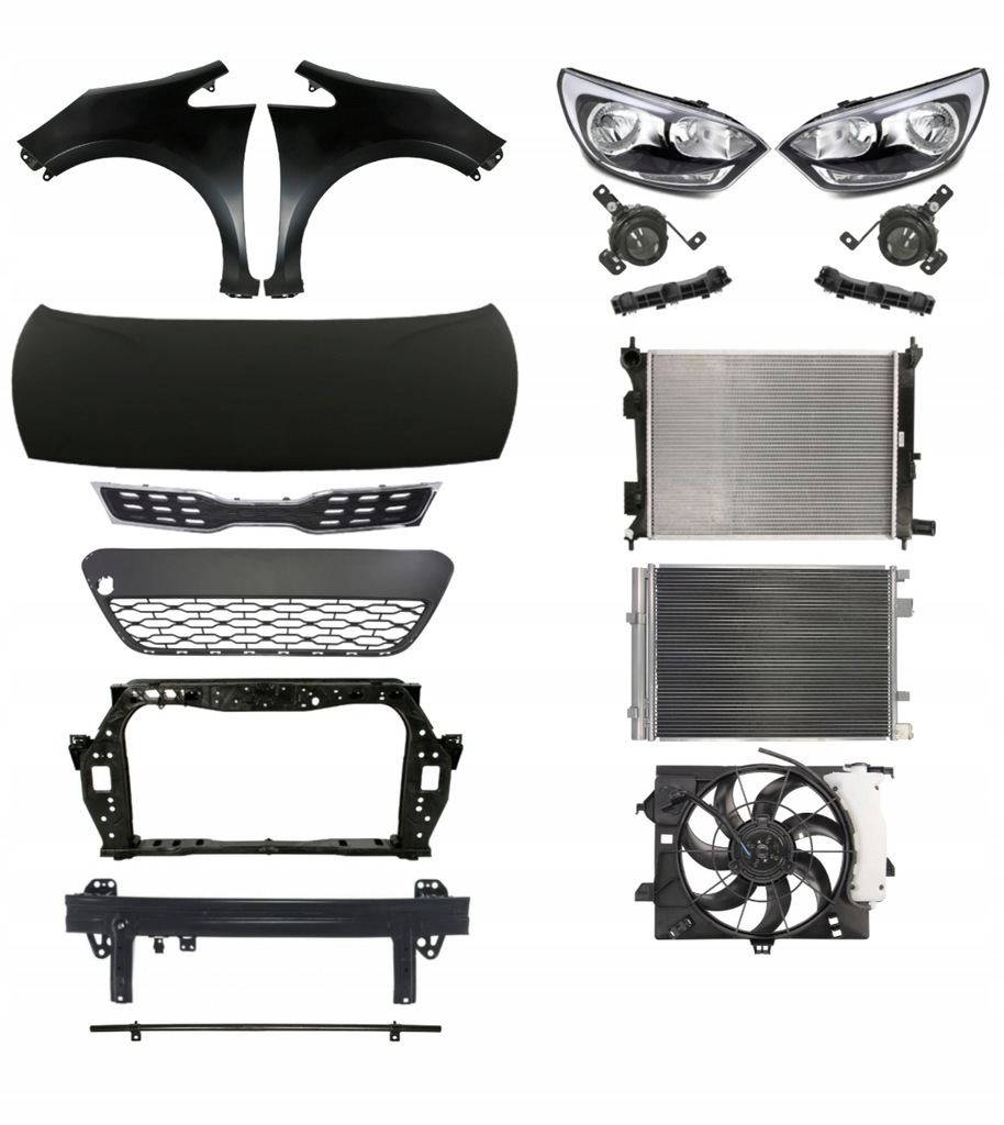 фото №1, Kia rio 11-16 хэтчбек капот крыло pas лампа набор запчасти