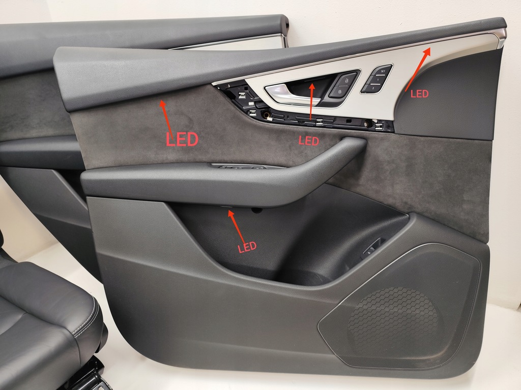 фото №11, Audi q7 4m s-line сиденья кожа обшивки туннель комплект