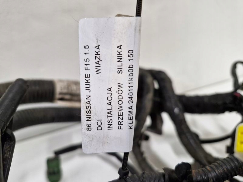 фото №7, Nissan juke f15 1.5dci жгут электропроводка трубопровод двигателя клемма 240111kb0b