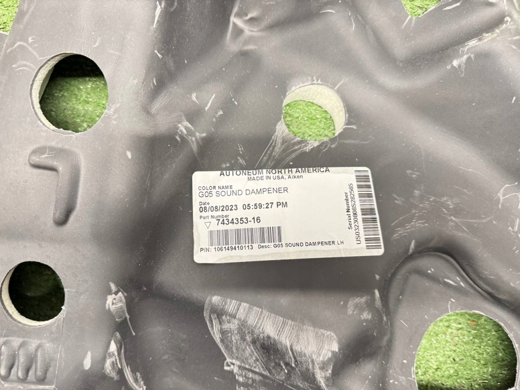 фото №7, Ізоляція акустична bmw x5 g05 7434353 3.0l дизель 294kw 2019