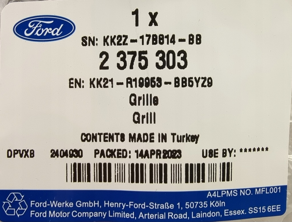 фото №8, Рамка противотуманной фары левая transit custom 2019- ford оригинальный номер