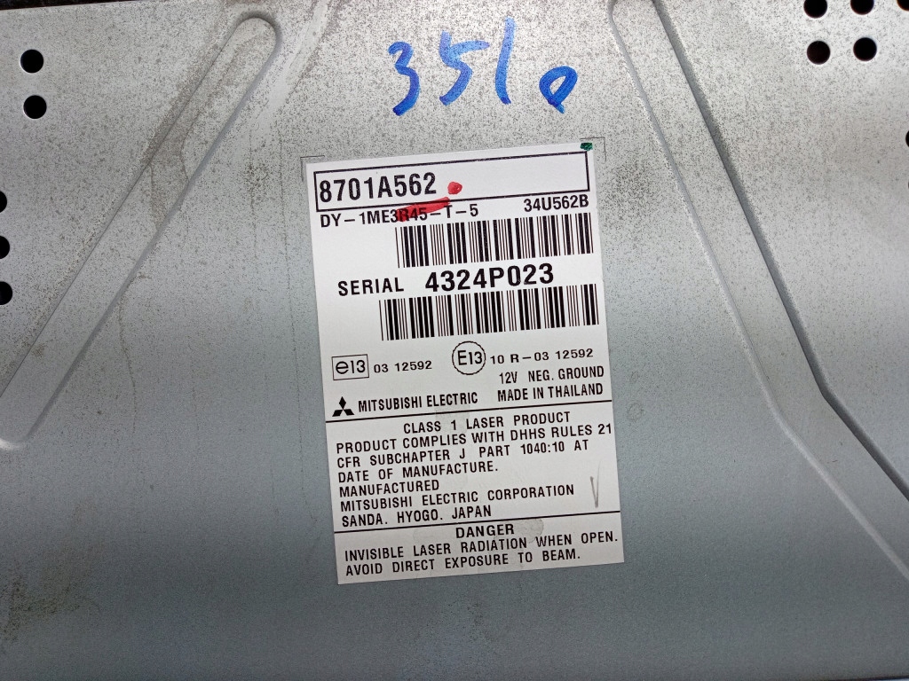 фото №7, Mitsubishi asx i радио заводской cd 8701a562