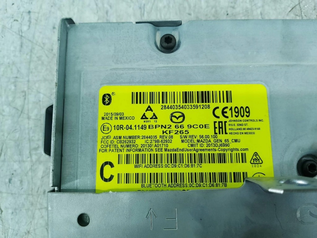 Модуль bluetooth mazda 3 3 kf265 bpn2669c0e 2.0 16v Зі Шроту