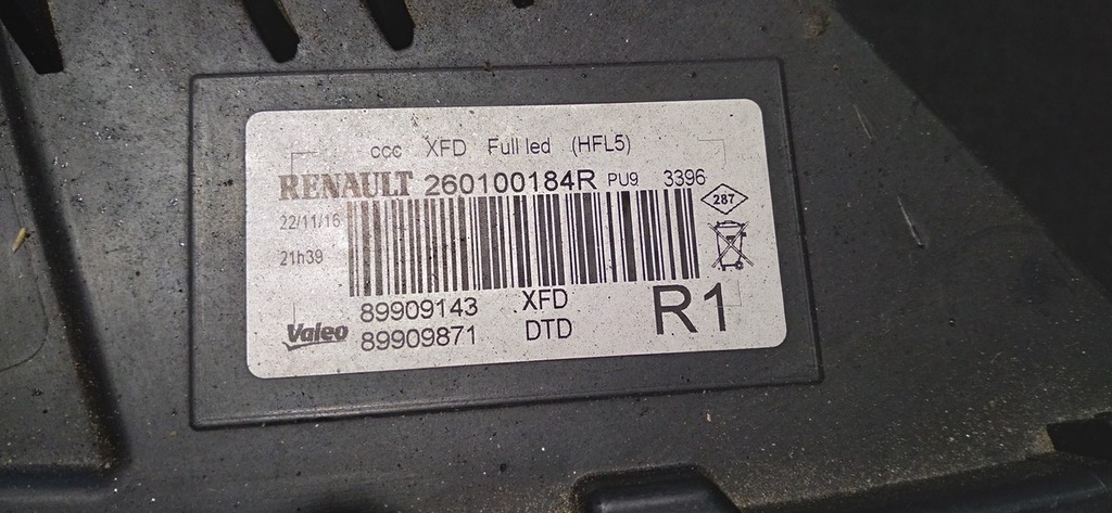 фото №12, Talisman full led pure vision лампа перед ліва 260606722r права 260100184r