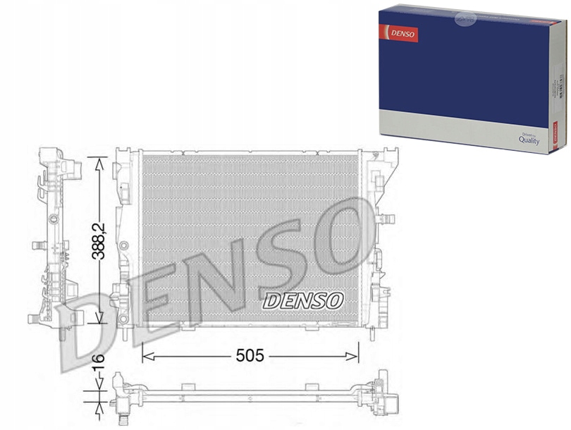 фото №1, Denso drm23035 радіатор, система охолодження двигуна