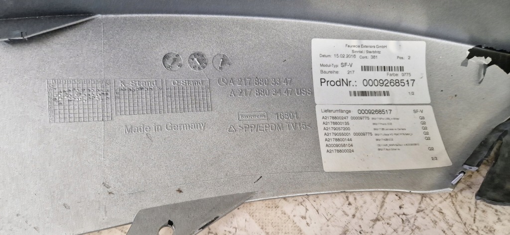 Mercedes w217 a217 s klasa coupe бампер перед передній 2014-2017r Оригінал