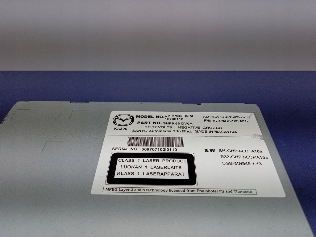 фото №7, Mazda 6 iii gj радио навигация navi cv-vm42f0jm