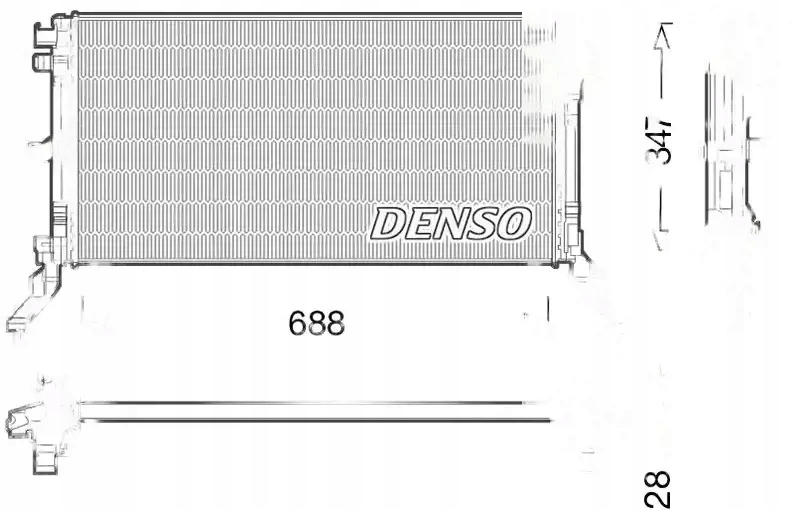 Купить Радиатор воды drm23039 denso