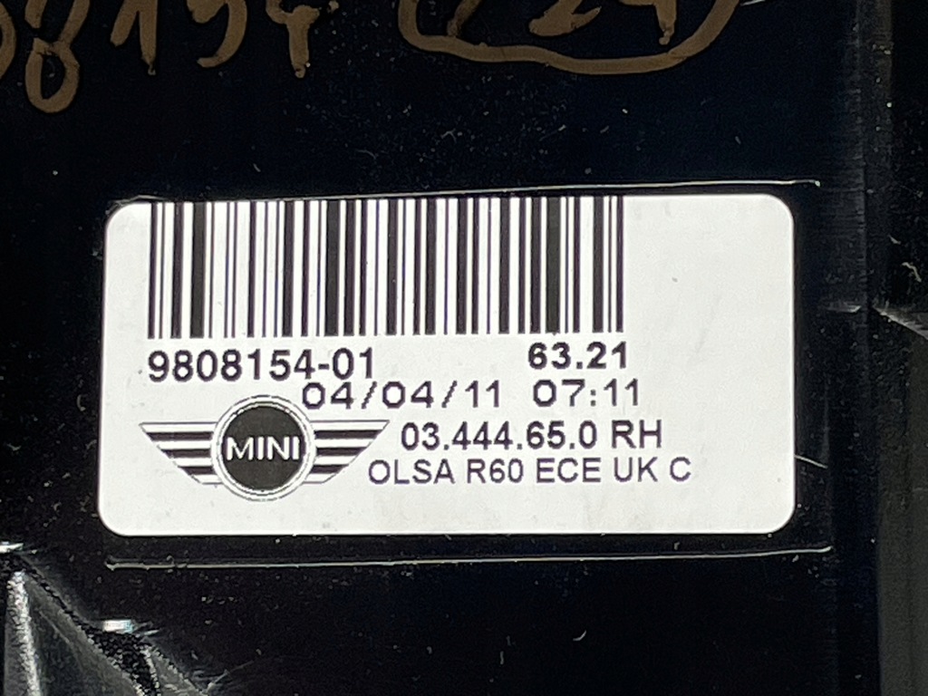 фото №9, Mini cooper r60 лампа задняя задняя правая 9808154