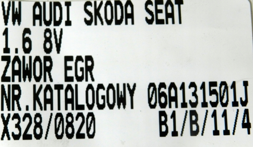 фото №6, Клапан egr 06a131501j 1.6 8v vw audi seat skoda