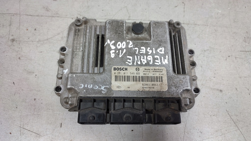 фото №1, Бортовой компьютер блок управления двигатель renault megane ii 1.9dci