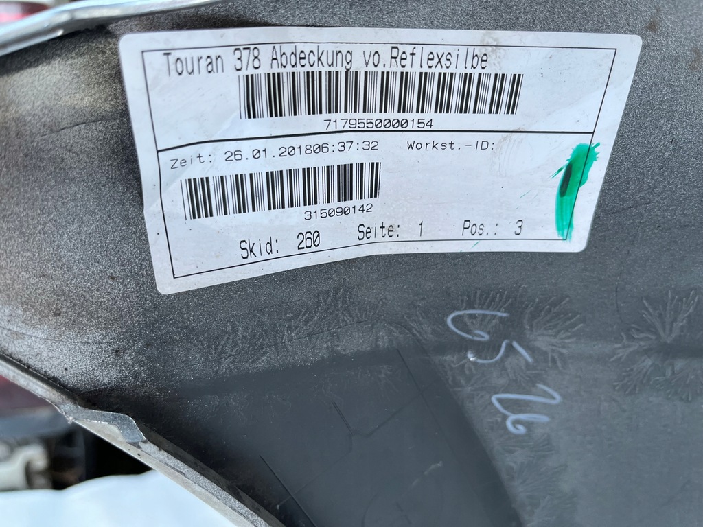 фото №9, Бампер la1x передний vw touran 4pdc 5ta807221a-l