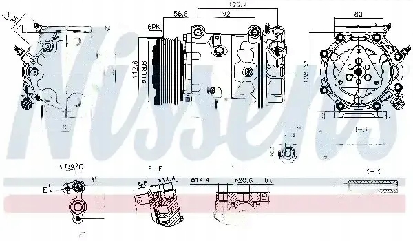 фото №1, Компрессор компрессор кондиционера 890780 nissens