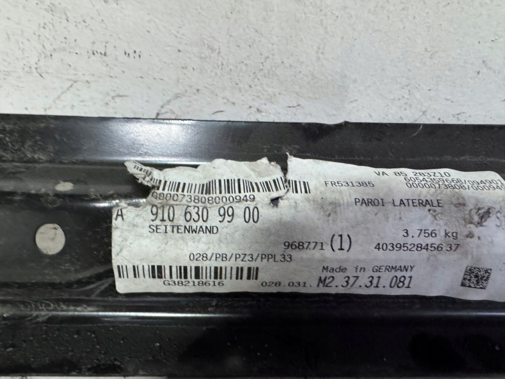 фото №6, Обшивка стійка кронштейн праве mercedes sprinter w910 a9106309900