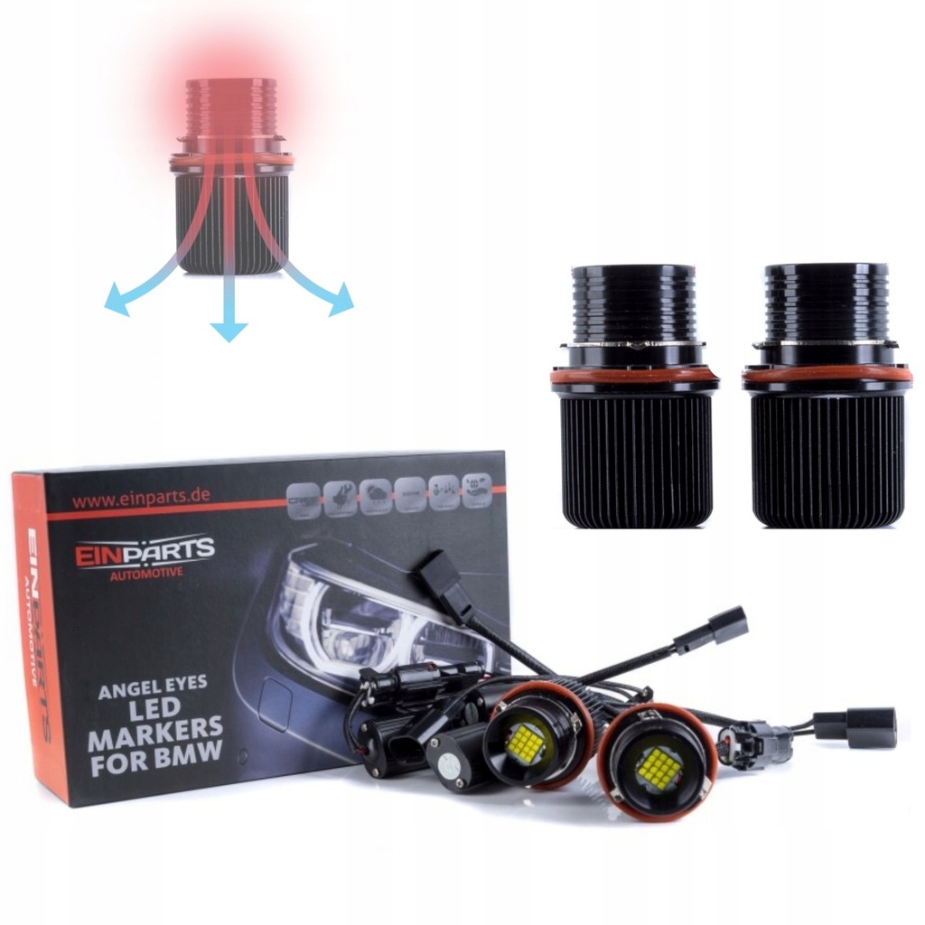 фото №1, Маркерные огни led кольца 160 w cree e39 2x80w 6000k