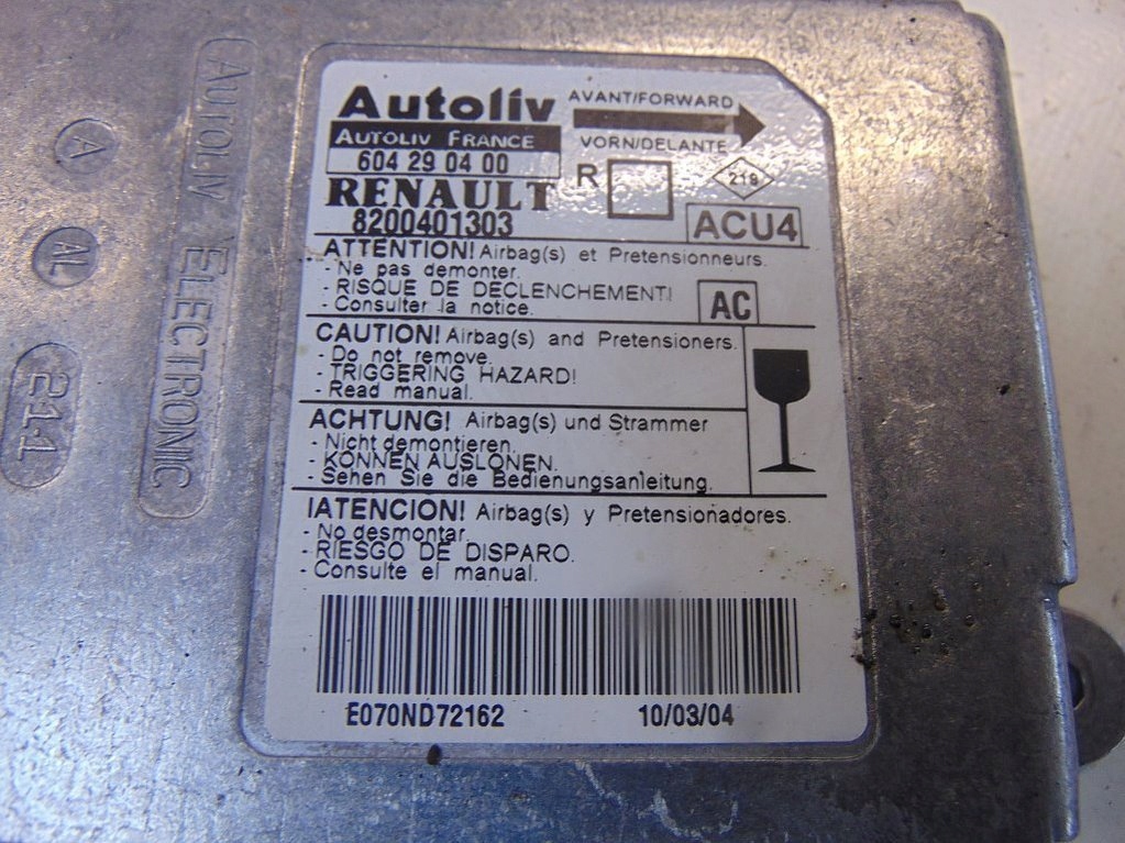 фото №3, Renault scenic ii 04r датчик air bag 8200401303