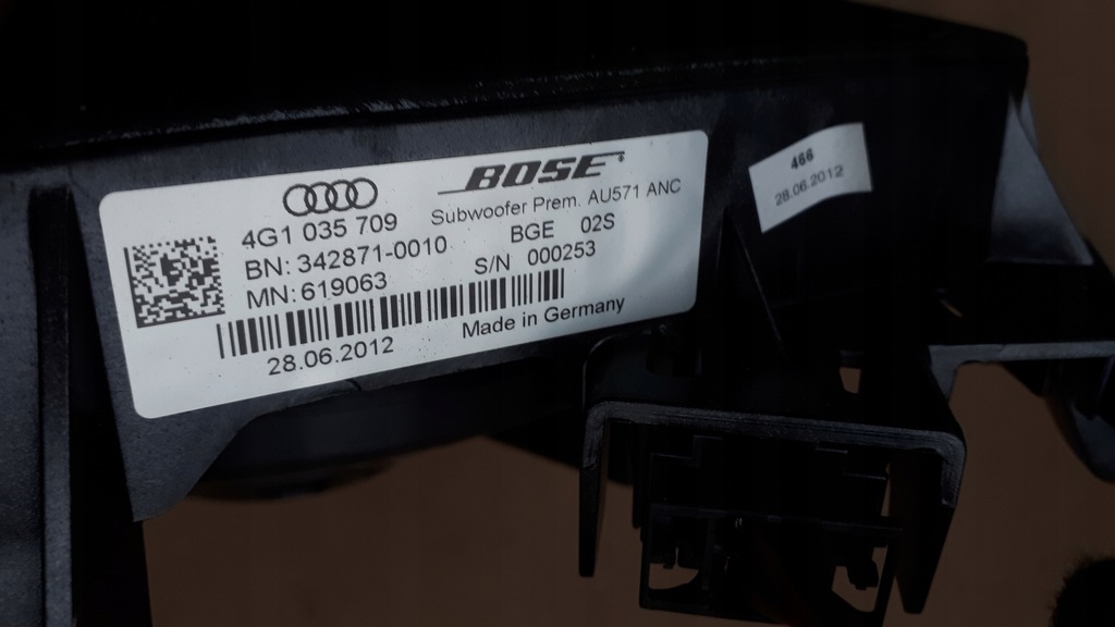 фото №6, S6 c7 4g a6 динамик сабвуфер bose 4g1035709 sedan