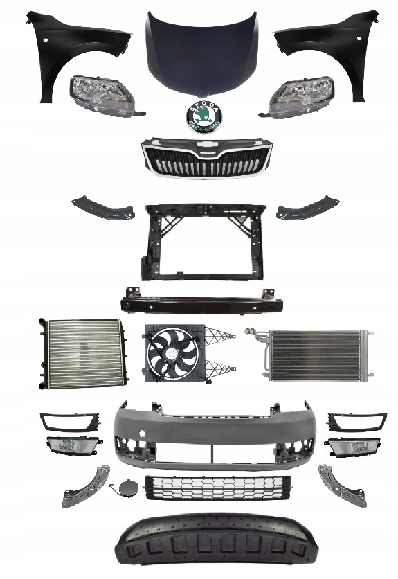 фото №1, Skoda rapid nh 2012-2017 kompletny перед капот pas