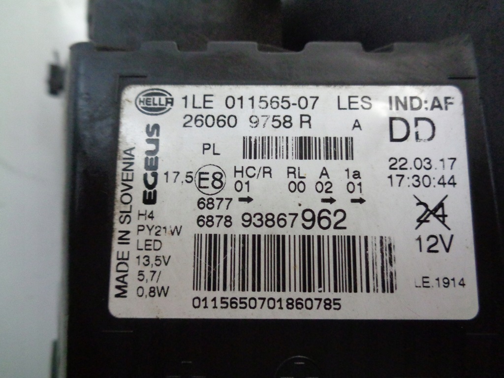 фото №9, Opel vivaro ii b лампа фара левый перед led 93867962