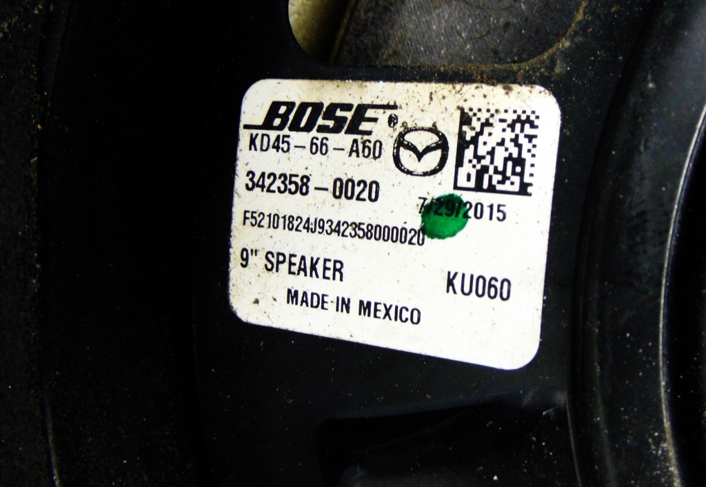 фото №8, Динамики bose перед задняя wzmaczniac комплект mazda 6 iii gj lift sedan europa