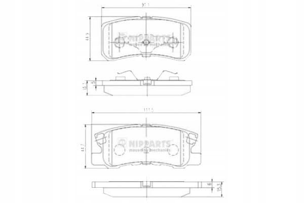 фото №1, Nipparts тормозные колодки тормозные dodge avenger, caliber,