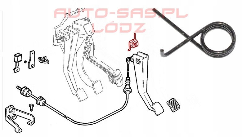 фото №1, Пружина педалі зчеплення ducato jumper boxer 94-